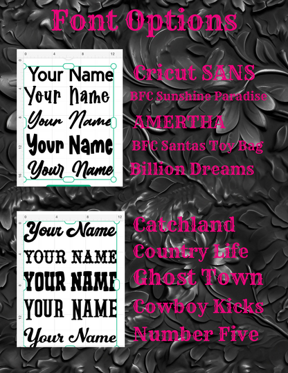 Custom Vinyl Text Decal